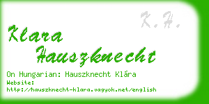 klara hauszknecht business card