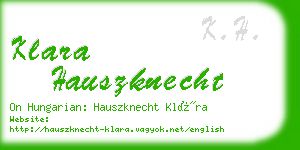 klara hauszknecht business card